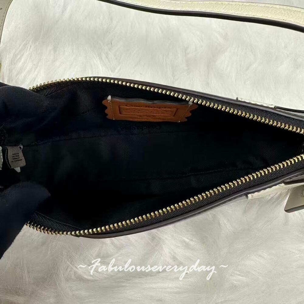 Coach Coachtopia Bowling Small Shoulder Bag Upcrafted Leather/Black White CFB01 - Picture 7 of 8